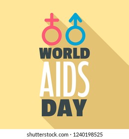 Humanity world aids day logo set. Flat set of humanity world aids day vector logo for web design