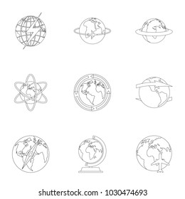 Humankind icons set. Outline set of 9 humankind vector icons for web isolated on white background