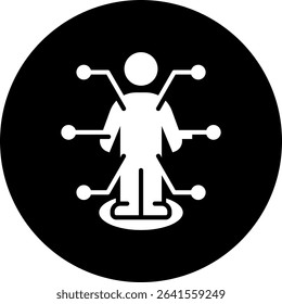 Humanoid Icon Element For Design