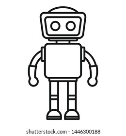 Humanoid icon. Outline humanoid vector icon for web design isolated on white background