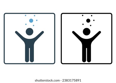 humanoid icon. people with network. icon related to affiliate intelligence, device, computer technology. solid icon style. simple vector design editable