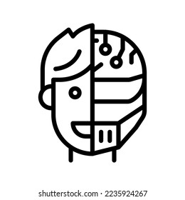 Humanoid icon vector illustration logo template isolated on white background