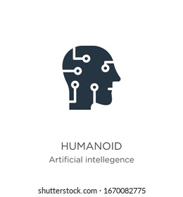 Humanoid icon vector. Trendy flat humanoid icon from artificial intellegence and future technology collection isolated on white background. Vector illustration can be used for web and mobile graphic 