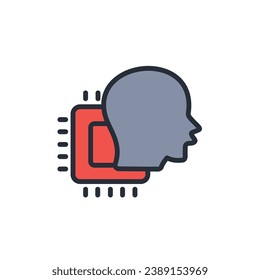 humanoid icon. vector.Editable stroke.linear style sign for use web design,logo.Symbol illustration.