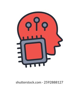 humanoid icon. vector.Editable stroke.linear style sign for use web design,logo.Symbol illustration.