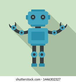 Humanoid machine icon. Flat illustration of humanoid machine vector icon for web design
