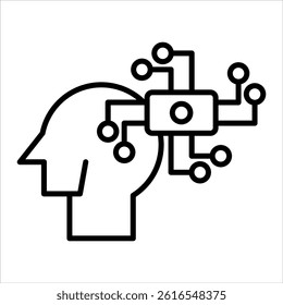 humanoid outline icon vector illustration