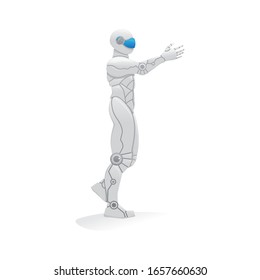 humanoid robot, artificial intelligence theme, vector