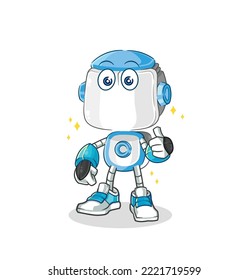 the humanoid robot robot character. cartoon mascot vector