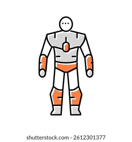 humanoid robot color icon vector. humanoid robot sign. isolated symbol illustration