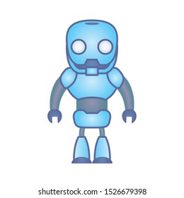 humanoid robot cyborg isolated icon vector illustration design