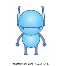 humanoid robot cyborg isolated icon vector illustration design