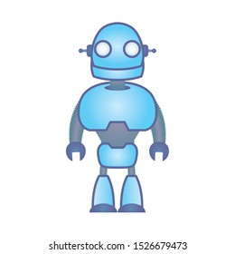 humanoid robot cyborg isolated icon vector illustration design