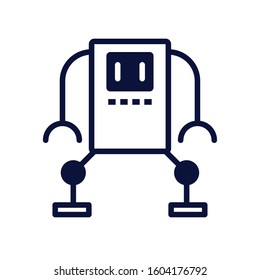 humanoid robot cyborg isolated icon vector illustration design