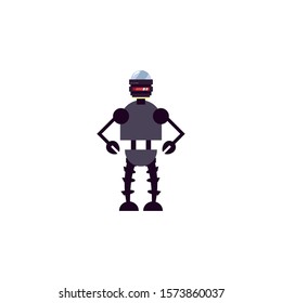 humanoid robot flat style icon vector illustration design