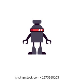 humanoid robot flat style icon vector illustration design