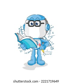 the humanoid robot geek cartoon. cartoon mascot vector