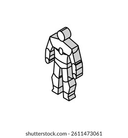 humanoid robot isometric icon vector. humanoid robot sign. isolated symbol illustration