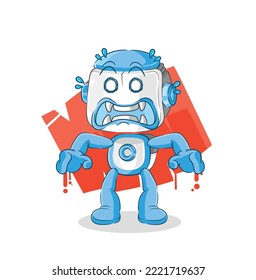 the humanoid robot monster vector. cartoon character