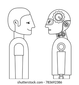 humanoid robot and person profiles