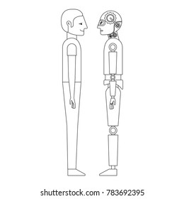 humanoid robot and person profiles