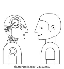 humanoid robot and person profiles