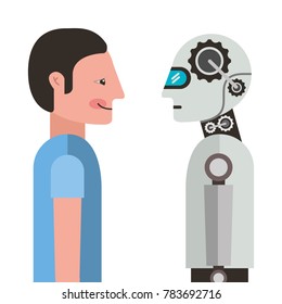humanoid robot and person profiles