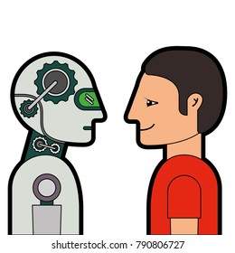 humanoid robot and person profiles
