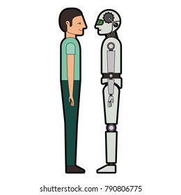 humanoid robot and person profiles
