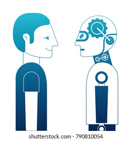 humanoid robot and person profiles