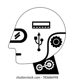 humanoid robot profile icon