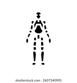 humanoid robot social robotics glyph icon vector. humanoid robot social robotics sign. isolated symbol illustration