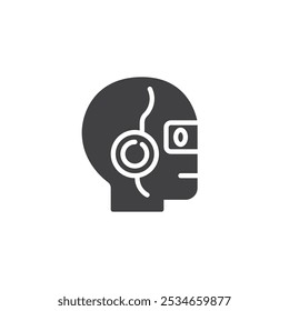 Humanoid robot vector icon. filled flat sign for mobile concept and web design. Robot Face glyph icon. Symbol, logo illustration. Vector graphics
