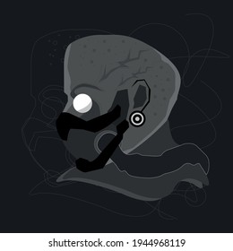 Humanoid robots Artificial intelligence. vector illustration. android