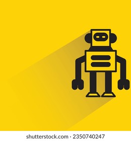 Humanoid mit Schatten auf gelbem Hintergrund