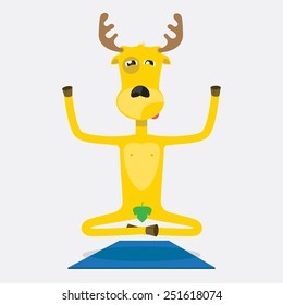humanoid yellow elk in the daily chores