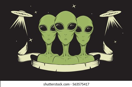 humanoids concept vector illustration.Aliens watching for us.