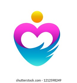 human/people love and care logo design