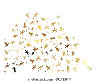 Humans - abstract vector illustration background texture made of men