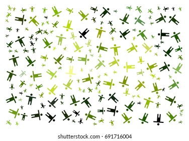 Humans - abstract vector illustration background texture made of men