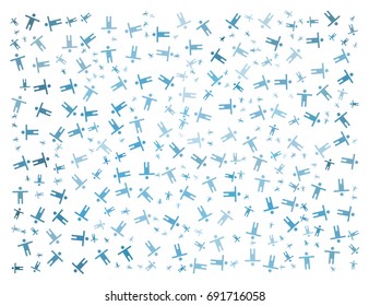 Humans - abstract vector illustration background texture made of men