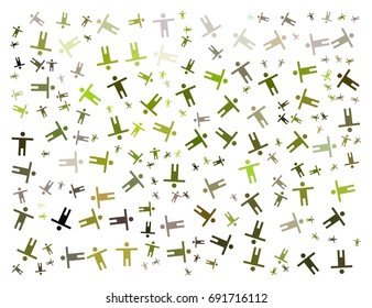 Humans - abstract vector illustration background texture made of men