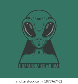 Los humanos no son reales. Diseño de afiches único y moderno.