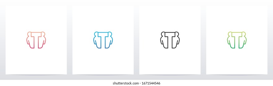 Humans Besides Letter Logo Design T