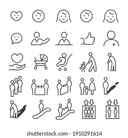 humans icon set. vector illustration.