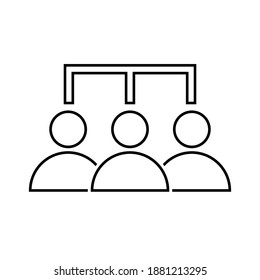 humans are interconnected vector outline icon