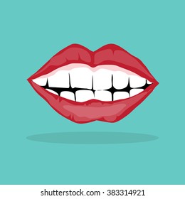 Human's Mouth.Vector Illustration.