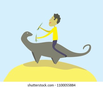 humans riding on dinosaurs