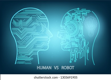 Humans vs  robots in the future.