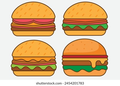 humberger vector collection,vector eps 10